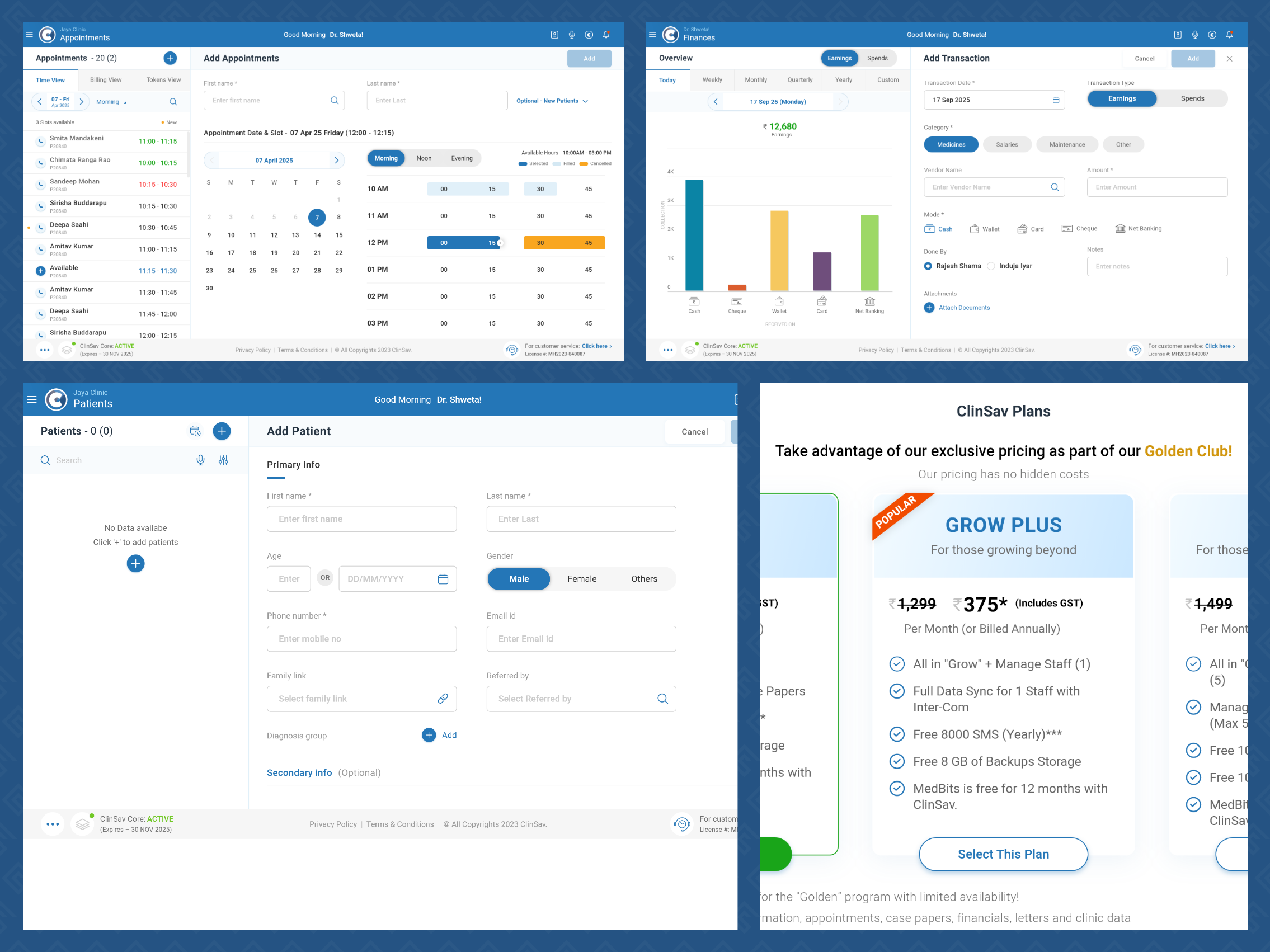 ClinSav Web Application — screenshot 3