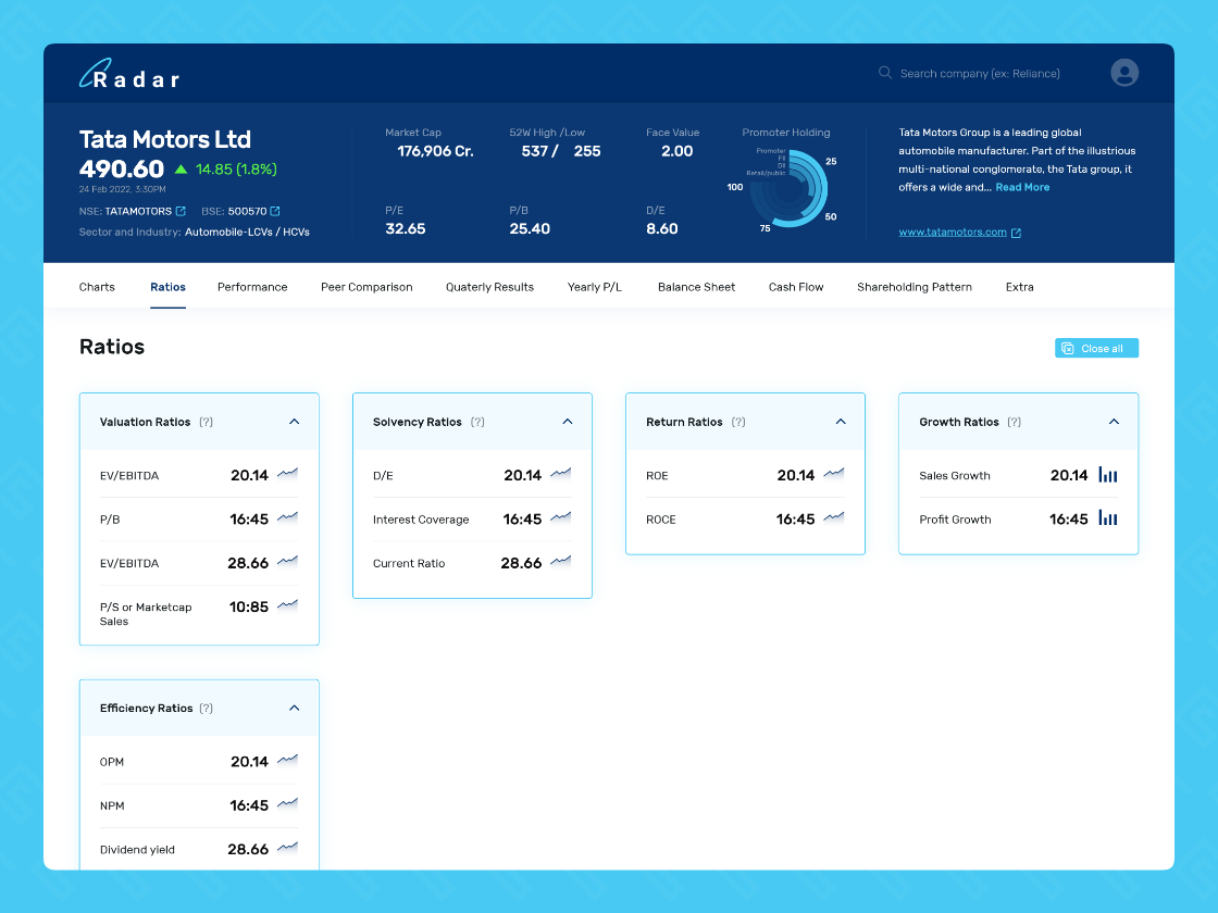 Radar Web Application — screenshot 2