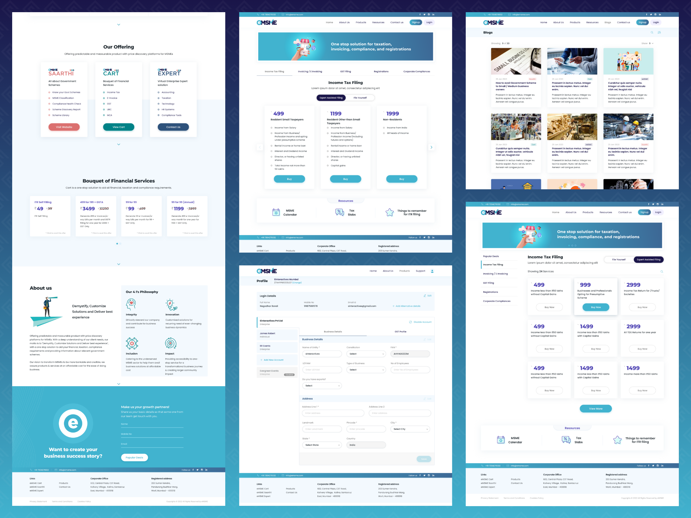 eMSME Website — screenshot 3