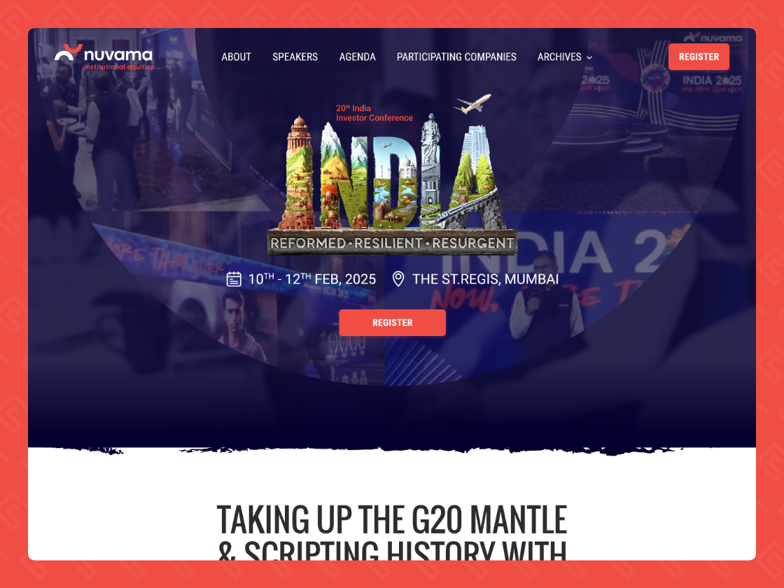 Nuvama Conference Portal — screenshot 1