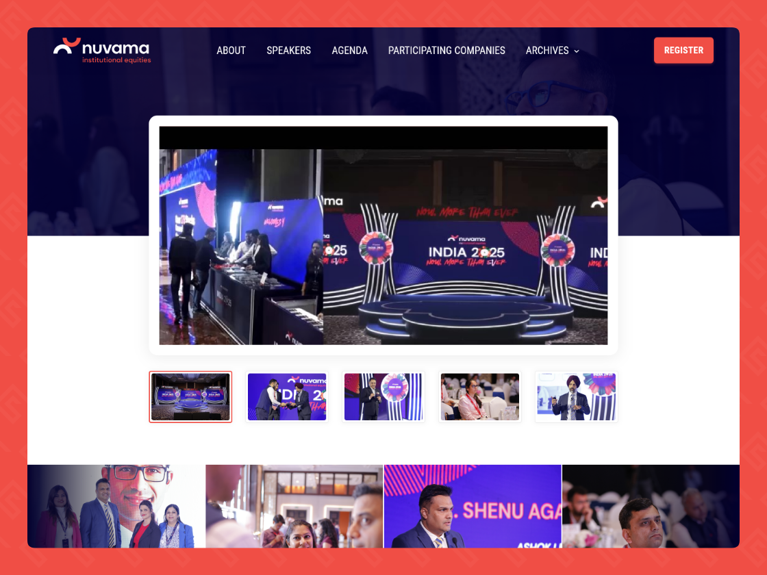 Nuvama Conference Portal — screenshot 2